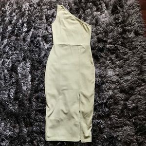 PLT One Shoulder Slit Midi Dress